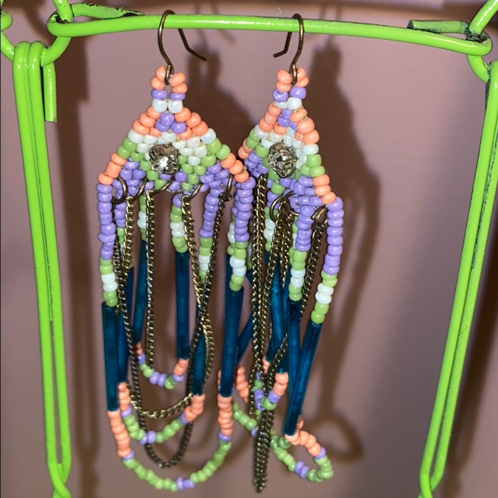 LikeNew Beaded Pastel Earrings UNIQUE
